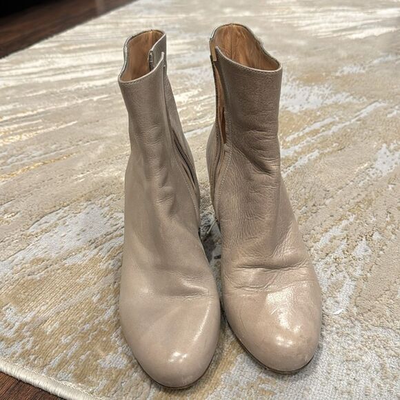 Maison Martin Margiela Women 39 US 8 Zip Boots Booties Low Ankle Grayish tan - Picture 2 of 8